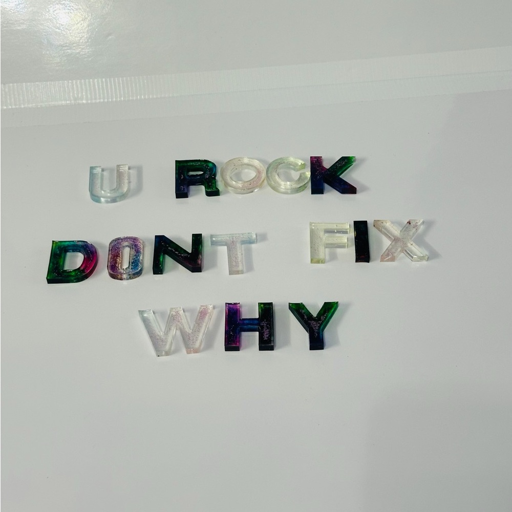 Epoxy Colorful Alphabet - Picture 1 of 3